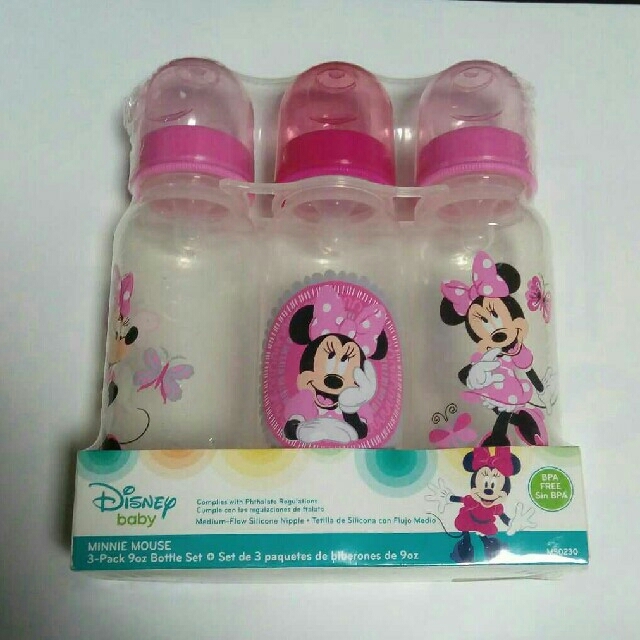 Disney ディズニー ミニー哺乳瓶 3本セットの通販 By Nori ディズニーならラクマ