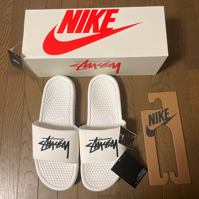 NIKE ナイキ ベナッシ サンダル ステューシー STUSSY 白 27cm