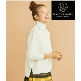 ビューティアンドユースユナイテッドアローズ(BEAUTY&YOUTH UNITED ARROWS)のBEAUTY ＆ YOUTH フルニードルタートルネック セーター オフホワイト(ニット/セーター)