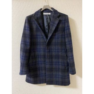 タケオキクチ(TAKEO KIKUCHI)の【極美品】タケオキクチ　ウールチェスターコート　タータンチェック(チェスターコート)