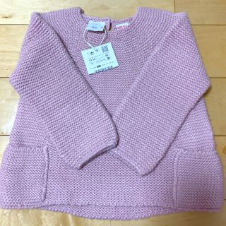 ザラキッズ(ZARA KIDS)のZARA kids ピンクニット　未使用(ニット/セーター)