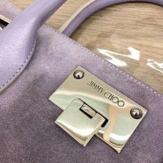 JIMMY CHOO ライリー スエード/レザートートバック