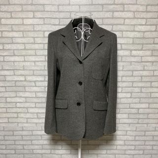 マーガレットハウエル(MARGARET HOWELL)の【美品】マーガレットハウエル テーラードジャケット 【カシミヤ混】 グレー(テーラードジャケット)