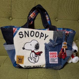 スヌーピー(SNOOPY)のデニムスヌーピーバック(バッグ)