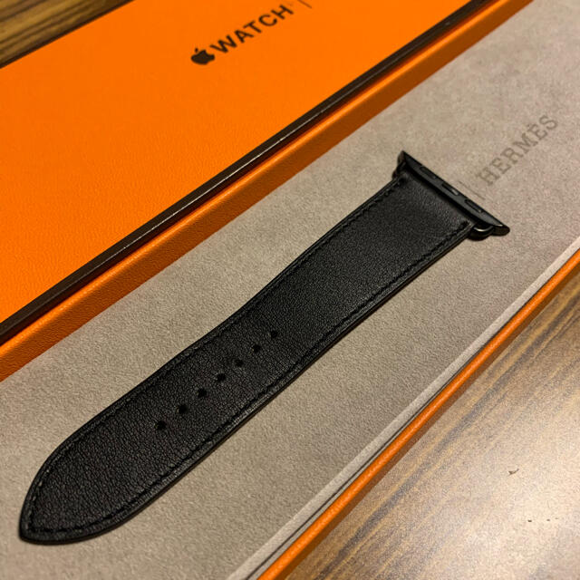 Apple Watch Hermes レザーバンド ブラック　☆１回使用☆