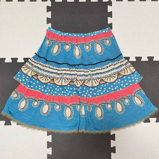 TSUMORI CHISATO(ツモリチサト)のTSUMORI CHISATO★レース柄ティアードスカート レディースのスカート(ひざ丈スカート)の商品写真