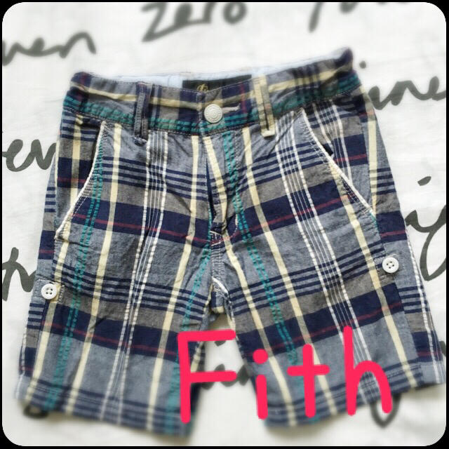 FITH(フィス)の☆激安☆100 フィス チェック パンツ キッズ/ベビー/マタニティのキッズ服男の子用(90cm~)(パンツ/スパッツ)の商品写真