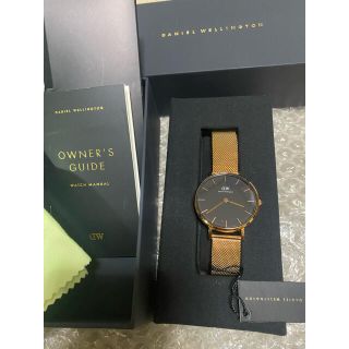 ダニエルウェリントン(Daniel Wellington)の新品未使用‼️ダニエルウェリントン ローズゴールド 黒文字盤 腕時計 32mm(腕時計)