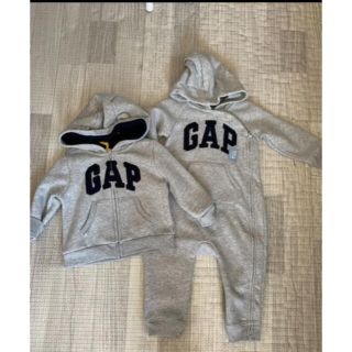 ギャップ(GAP)のGAP ロンパース　パーカー　セット　リンクコーデ(カバーオール)