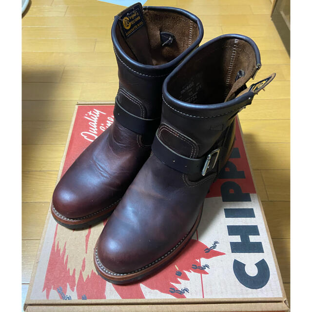 75Eチペワ Chippewa ショートエンジニアブーツ 7.5E ★美品