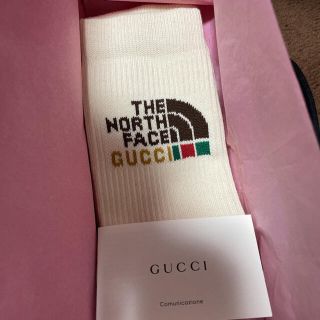 グッチ(Gucci)のグッチ×ノースフェイス　ソックス　靴下　ロゴ　人気商品　完売品(ソックス)