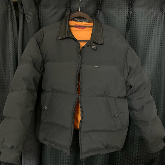 日本初の Supreme - supreme Leather Collar Puffy Jacket ダウン