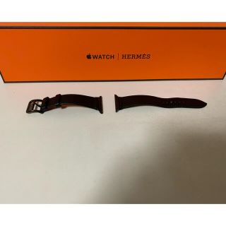 エルメス(Hermes)のApple Watch Hermèsヴォー・スウィフトシンプルトゥールレザー　黒(その他)