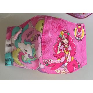 キュアグレース☆幼児・小学生サイズ☆インナーマスク♡ハンドメイド プリキュア(外出用品)