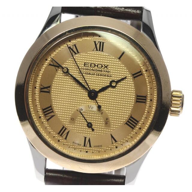 EDOX(エドックス)のエドックス K14YGベゼル パワーリザーブ  自動巻き メンズ 【中古】 メンズの時計(腕時計(アナログ))の商品写真