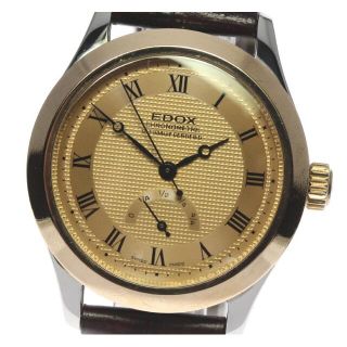 エドックス(EDOX)のエドックス K14YGベゼル パワーリザーブ  自動巻き メンズ 【中古】(腕時計(アナログ))