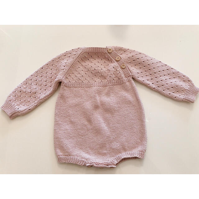 Bonpoint(ボンポワン)のpenooras 長袖ニットロンパース キッズ/ベビー/マタニティのベビー服(~85cm)(ニット/セーター)の商品写真