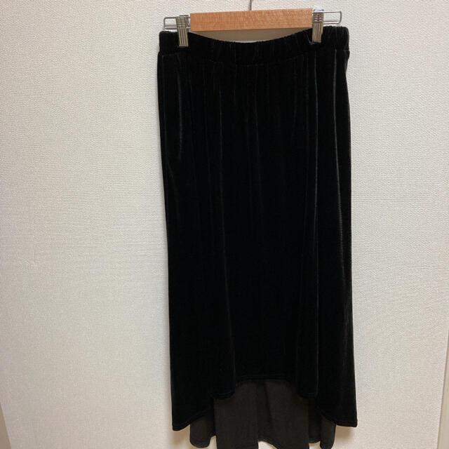 NICE CLAUP(ナイスクラップ)のナイスクラップ　ロングスカート　黒 レディースのスカート(ロングスカート)の商品写真