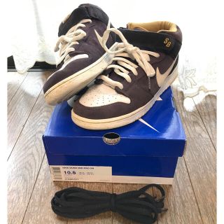 ナイキ(NIKE)のナイキ　ダンク　ミッドNIKE DUNK MID PRO SBパープル　ホワイト(スニーカー)