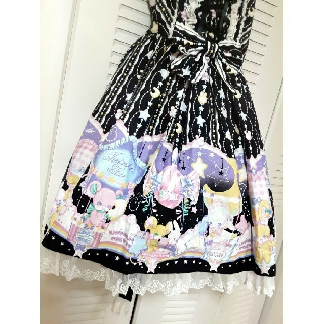 Angelic Pretty(アンジェリックプリティー)のアンジェリックプリティ JSK　カチューシャセット レディースのワンピース(ひざ丈ワンピース)の商品写真