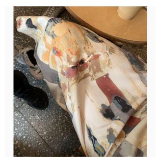 ザラ(ZARA)の値下げしました😊韓国通販購入!油絵スカート(ひざ丈スカート)