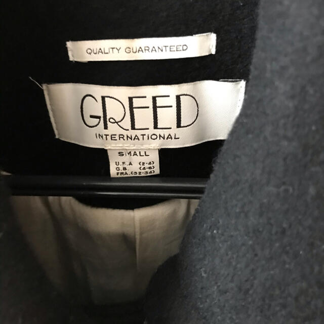 GREED(グリード)の破格‼︎大幅値下げ‼︎グリード　黒Pコート レディースのジャケット/アウター(ピーコート)の商品写真