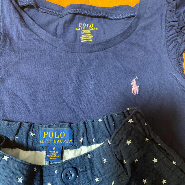 Ralph Lauren(ラルフローレン)のラルフローレンのタンクトップ&ショートパンツ　120 美品 キッズ/ベビー/マタニティのキッズ服女の子用(90cm~)(Tシャツ/カットソー)の商品写真