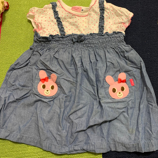 HOT BISCUITS(ホットビスケッツ)のミキハウス　ホットビスケッツ　ワンピース キッズ/ベビー/マタニティのキッズ服女の子用(90cm~)(Tシャツ/カットソー)の商品写真