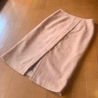 スローブイエナ(SLOBE IENA)の美品★SLOBE IENA ウールタイトスカート　36 キャメル(ひざ丈スカート)