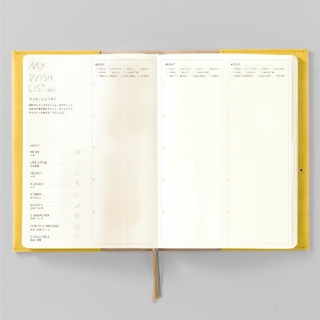 SUNNY SCHEDULE BOOK ウィークリー バーチカル 2021 インテリア/住まい/日用品の文房具(カレンダー/スケジュール)の商品写真