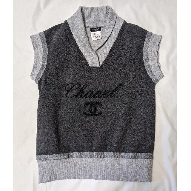 超美品 CHANEL ロゴ ココマーク ベスト トップス レア物 人気 シャネル