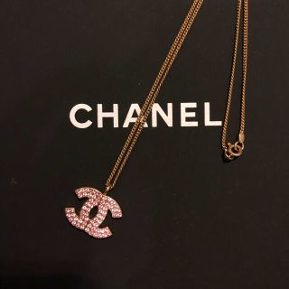 CHANEL - CHANEL シャネル ネックレス ラインストーン ピンク ゴールド ...