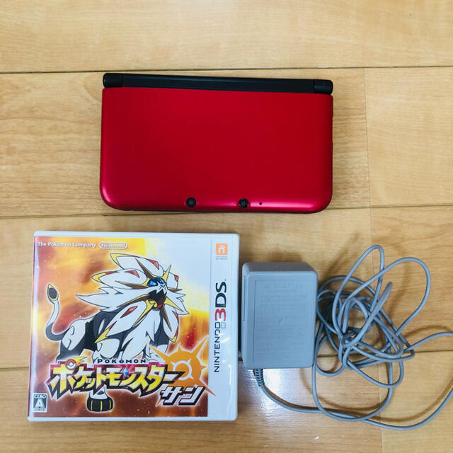 3DS LL レッド本体＋(ポケモン/充電器/4GBのSD)