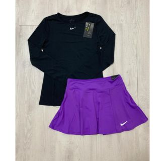 ☆新品☆ NIKE ナイキ　テニスウェア　ストライプ　スコート　US-M