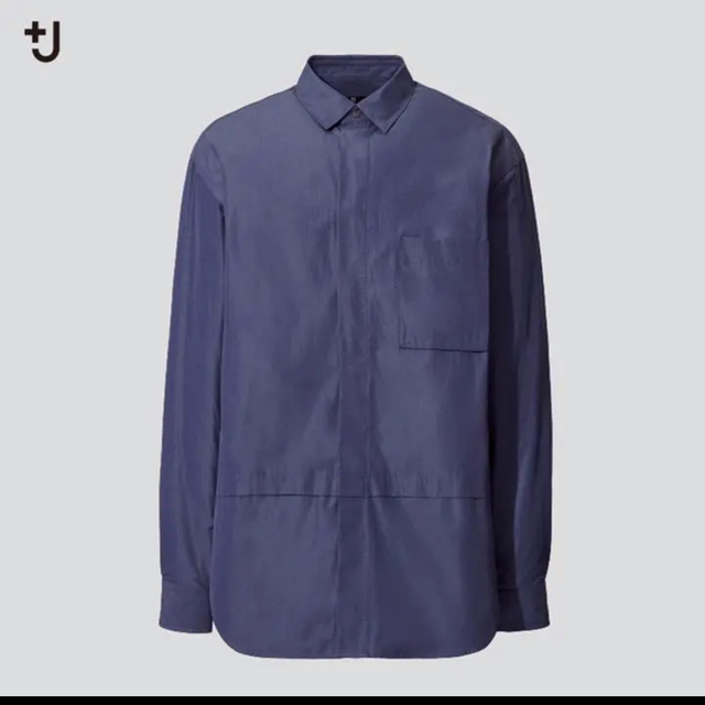 Jil Sander(ジルサンダー)のユニクロ＆プラスJスーピマコットンオーバーサイズシャツ（長袖） メンズのトップス(シャツ)の商品写真