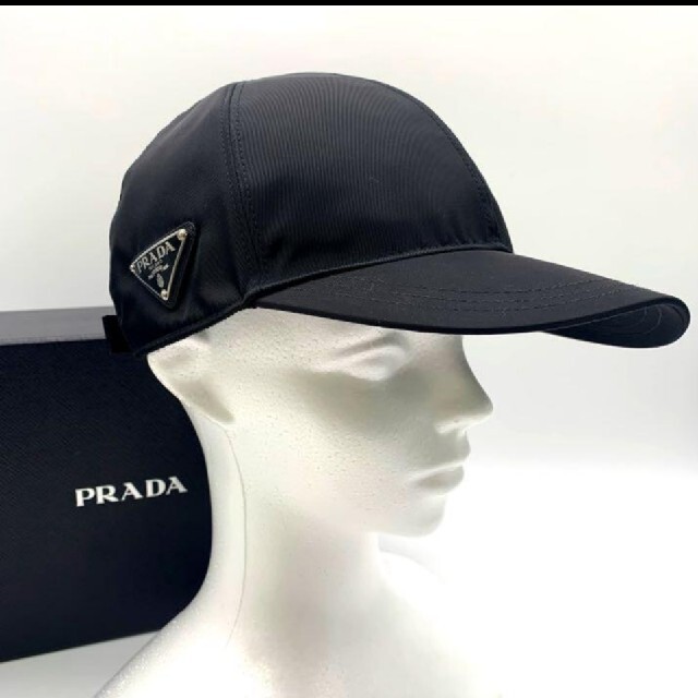 新品✨鑑定済！正規品✨PRADA プラダ キャップ ナイロン プレート ブラック