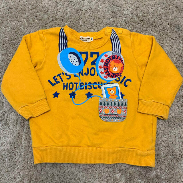 HOT BISCUITS(ホットビスケッツ)のHOTBISCUITS トレーナー90 キッズ/ベビー/マタニティのキッズ服男の子用(90cm~)(Tシャツ/カットソー)の商品写真