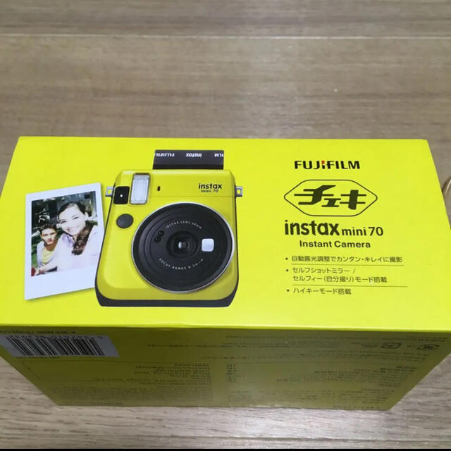 富士フイルム(フジフイルム)のFUJI FILM INSTAX MINI 70 YELLOW 美品 スマホ/家電/カメラのカメラ(フィルムカメラ)の商品写真