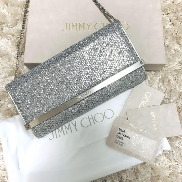 バッグJIMMYCHOO   チェーン　ウォレット　クラッチ　バッグ　財布