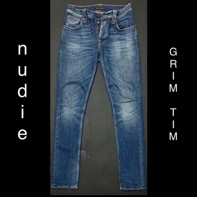 Nudie Jeans(ヌーディジーンズ)のnudie jeans GRIM TIM グリムティム グレーステッチ メンズのパンツ(デニム/ジーンズ)の商品写真