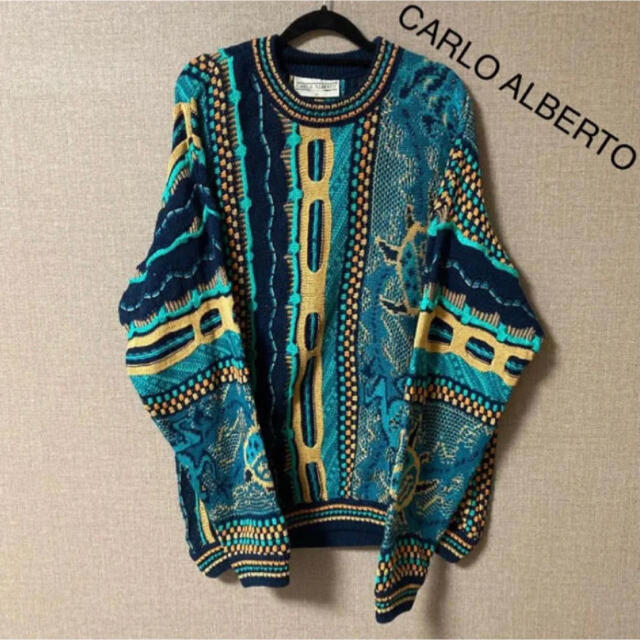 COOGI(クージー)のCARLO ALBERTO クージー風 総柄ニット メンズのトップス(ニット/セーター)の商品写真