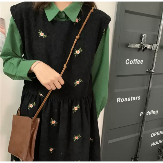 レディース ノースリーブワンピース コーデュロイ 韓国 冬春コーデの通販 By Harudressshop ラクマ