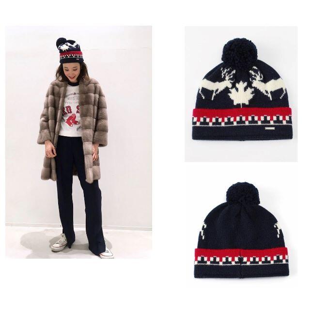 L'Appartement DEUXIEME CLASSE(アパルトモンドゥーズィエムクラス)のL'Appartement Dsquared2 KNIT CAP レディースの帽子(ニット帽/ビーニー)の商品写真