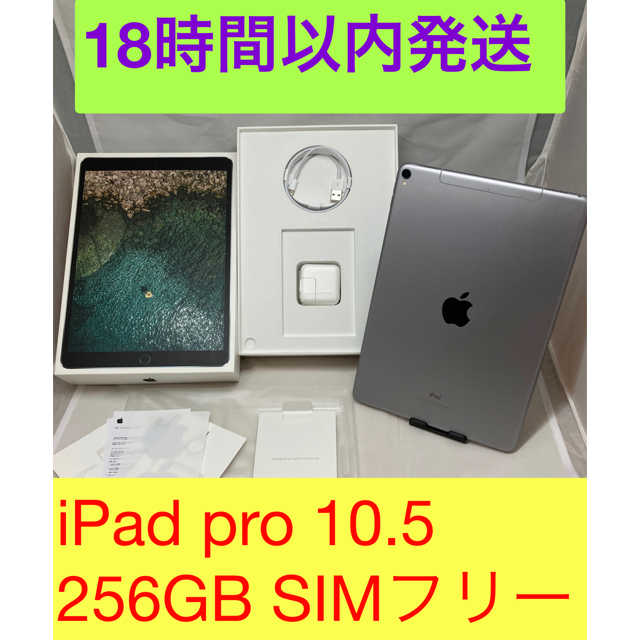 送料関税無料】 10.5 Pro 【極美品】iPad - Apple 256GB グレー SIM