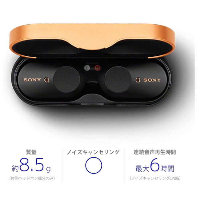 SONY(ソニー)のsony wf-1000xm3 Black Bluetooth earphone スマホ/家電/カメラのオーディオ機器(ヘッドフォン/イヤフォン)の商品写真