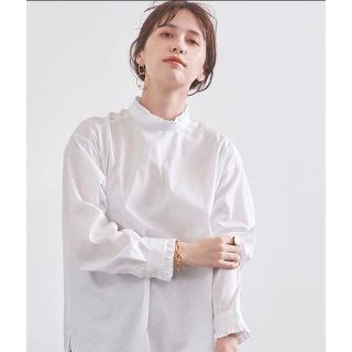 ユナイテッドアローズ(UNITED ARROWS)のUWSC スタンドカラー フリル ブラウス†(シャツ/ブラウス(長袖/七分))