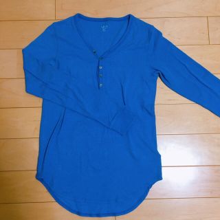 ギャップ(GAP)のGAP♡　レディース　カットソー　ブルー　XXS ボタン(カットソー(長袖/七分))