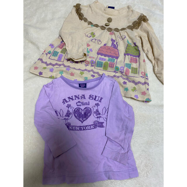 ANNA SUI mini(アナスイミニ)のアナスイミニ  6点セット ロンT トップス 90 キッズ/ベビー/マタニティのキッズ服女の子用(90cm~)(Tシャツ/カットソー)の商品写真