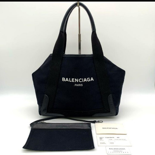 正規品✨BALENCIAGA バレンシアガ ネイビーカバ Sサイズ ハンドバッグ