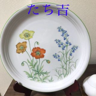 タチキチ(たち吉)のたち吉　新品未使用　Adam&Eve 花柄　大皿　絵皿(置物)